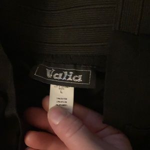 Long pencil skirt with ruffles